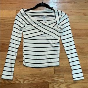 3/$15 Striped Off the Shoulder Top